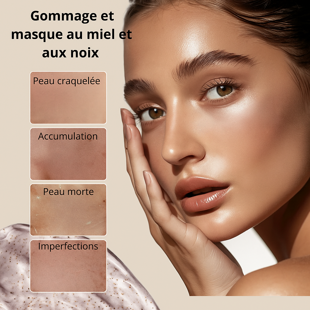 Soin Coréen Miel Noix – Gommage & Masque