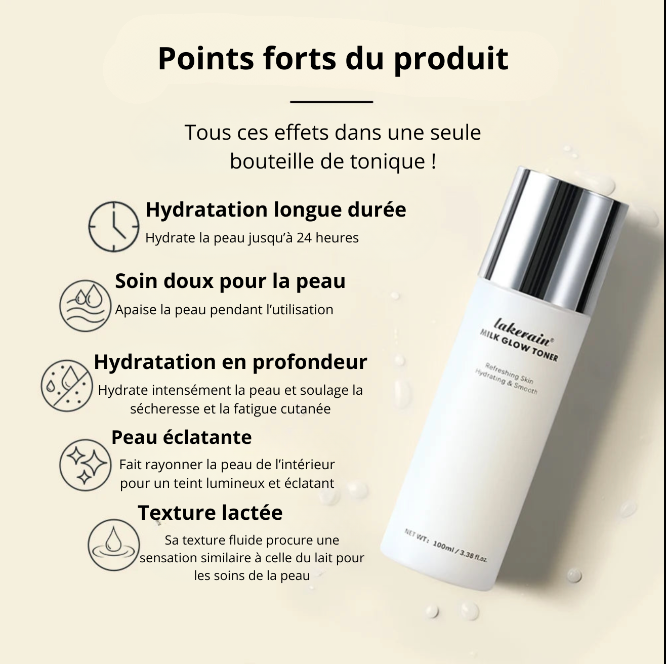 Éclat Lacté – Lotion Visage Hydratante